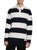 Long Sleeve Striped Rugby Polo Shirt