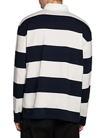 Long Sleeve Striped Rugby Polo Shirt