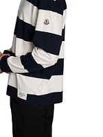 Long Sleeve Striped Rugby Polo Shirt