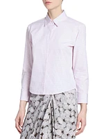 Clavini Grid Cotton Poplin Shirt