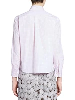 Clavini Grid Cotton Poplin Shirt