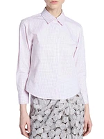 Clavini Grid Cotton Poplin Shirt