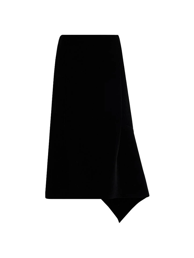 Serve Draped Velvet Skirt