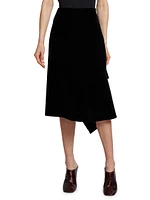 Serve Draped Velvet Skirt