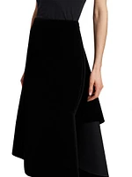 Serve Draped Velvet Skirt