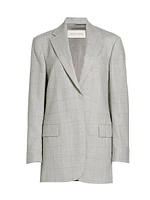 Blur Wool Blazer Jacket