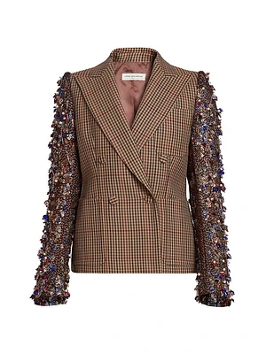 Beaume Beaded & Sequined Double-Breasted Jacket