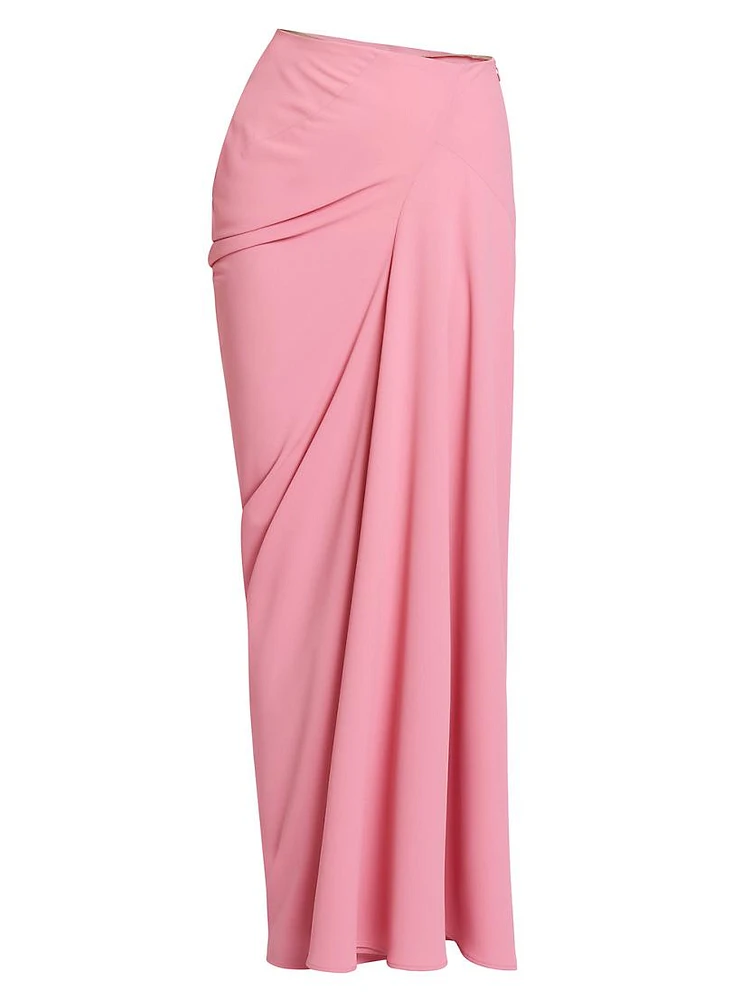 Saren Seamed Crepe Maxi Skirt