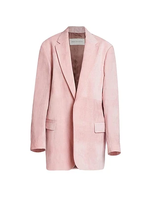 Blur Washed Cotton-Blend Long Jacket