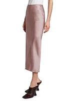 Sati Satin Bias-Cut Midi-Skirt