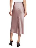 Sati Satin Bias-Cut Midi-Skirt