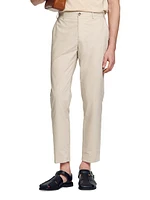 Cotton Carrot-Cut Trousers