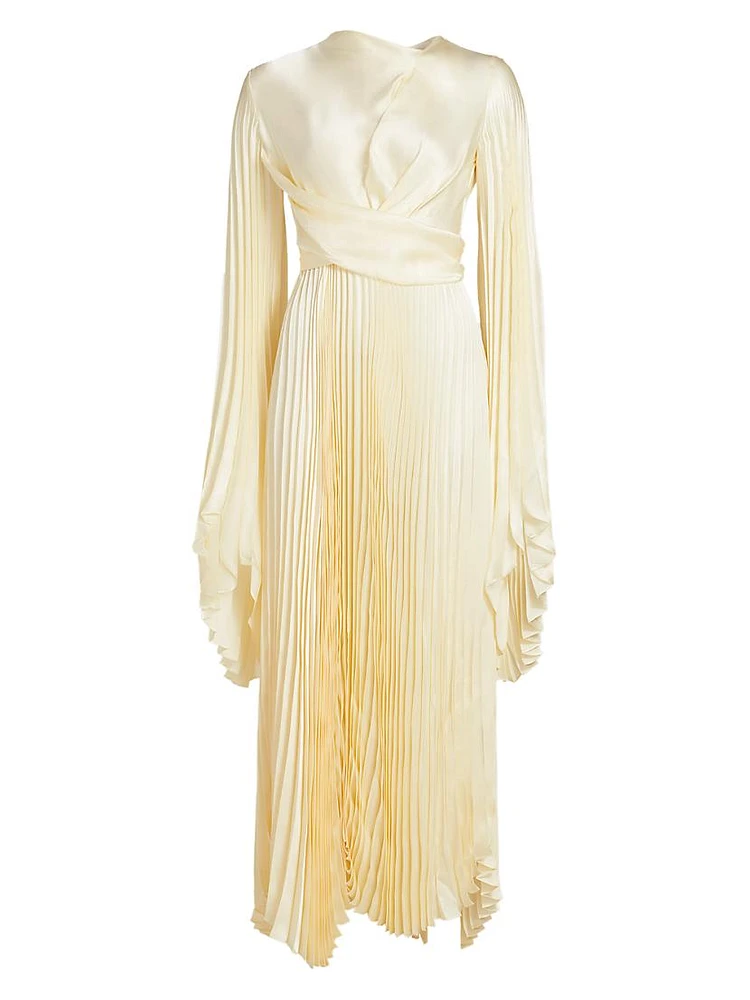 Pleated Wrap Dress