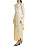 Pleated Wrap Dress