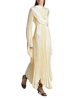 Pleated Wrap Dress