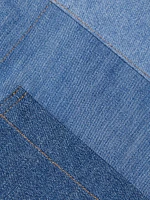 Off-The-Shoulder Denim Reversed Shirt