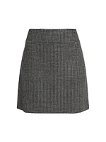 Stone Wool-Mohair Miniskirt