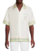 Venus As A Boy Crayon Temple Tennis Club Silk Camp Shirt