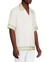 Venus As A Boy Crayon Temple Tennis Club Silk Camp Shirt