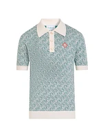 Venus As A Boy Jacquard Logo Wool Polo Shirt