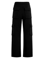 Double Knit Cargo Flare Pants