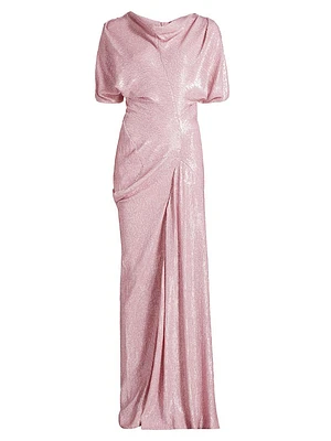 Dare Embellished Draped Gown