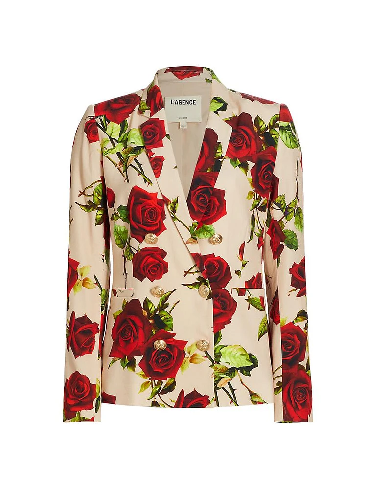 Colin Rose Printed Double-Breasted Blazer