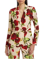 Colin Rose Printed Double-Breasted Blazer