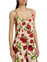 Jane Rose Printed Silk Camisole