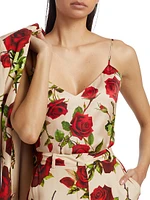 Jane Rose Printed Silk Camisole