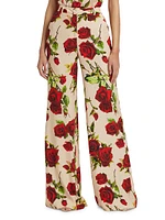 Pilar Printed Wide-Leg Pants