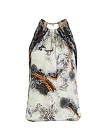 Tillie Printed Silk Scarf Top