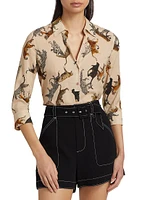 Camille Animal Print Blouse