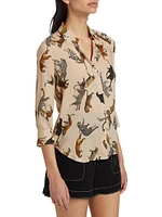 Camille Animal Print Blouse