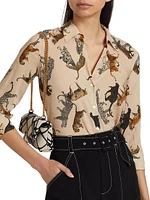 Camille Animal Print Blouse