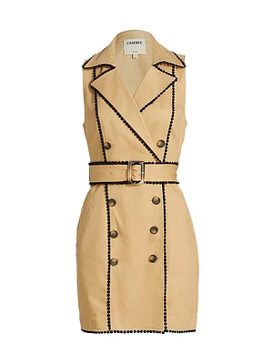 Hale Belted Cotton Trench Minidress