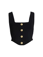 Saga Compact-Knit Corset Top