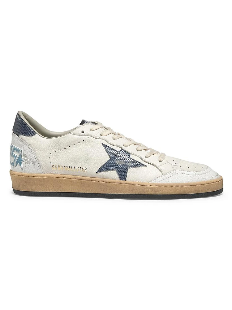 Ballstar Lizard-Print Leather Sneakers