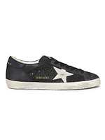 Super Star Crystal-Embellished Leather Sneakers