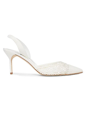 Capsli 70MM Leather Slingback Pumps