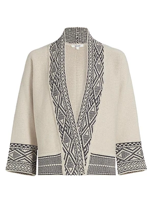 Kenny Jacquard Cotton-Blend Cardigan