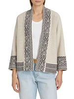 Kenny Jacquard Cotton-Blend Cardigan