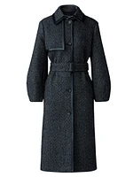 Wool-Blend Belted Trench Coat