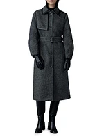 Wool-Blend Belted Trench Coat