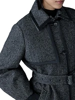 Wool-Blend Belted Trench Coat
