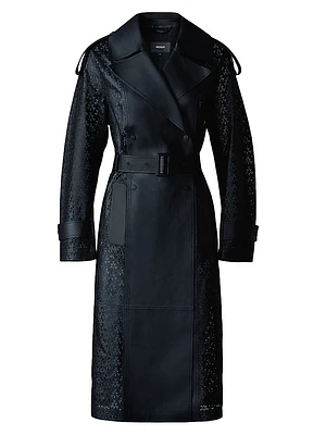 Lorelei Perforated Leather Trench Coat