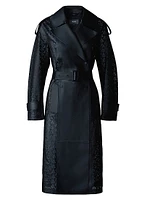 Lorelei Perforated Leather Trench Coat