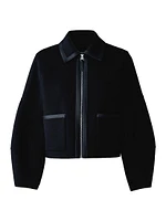 Solana Wool Balloon-Sleeve Jacket