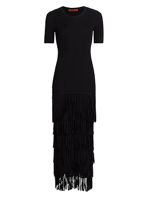 Za Knit Fringe Dress