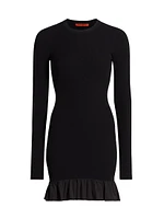 Otto Long-Sleeve Knit Minidress